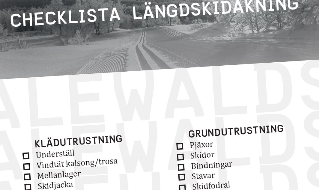 Checklista: längdskidåkning