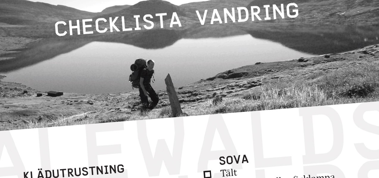 Checklista: vandring sommar