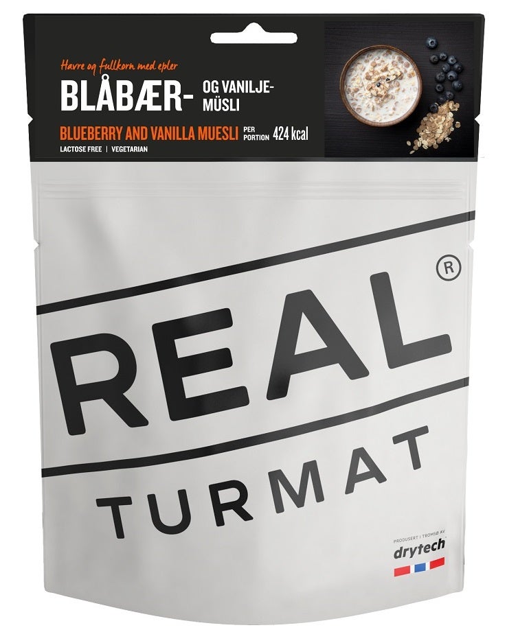Real Turmat - Blåbär- och vaniljmusli