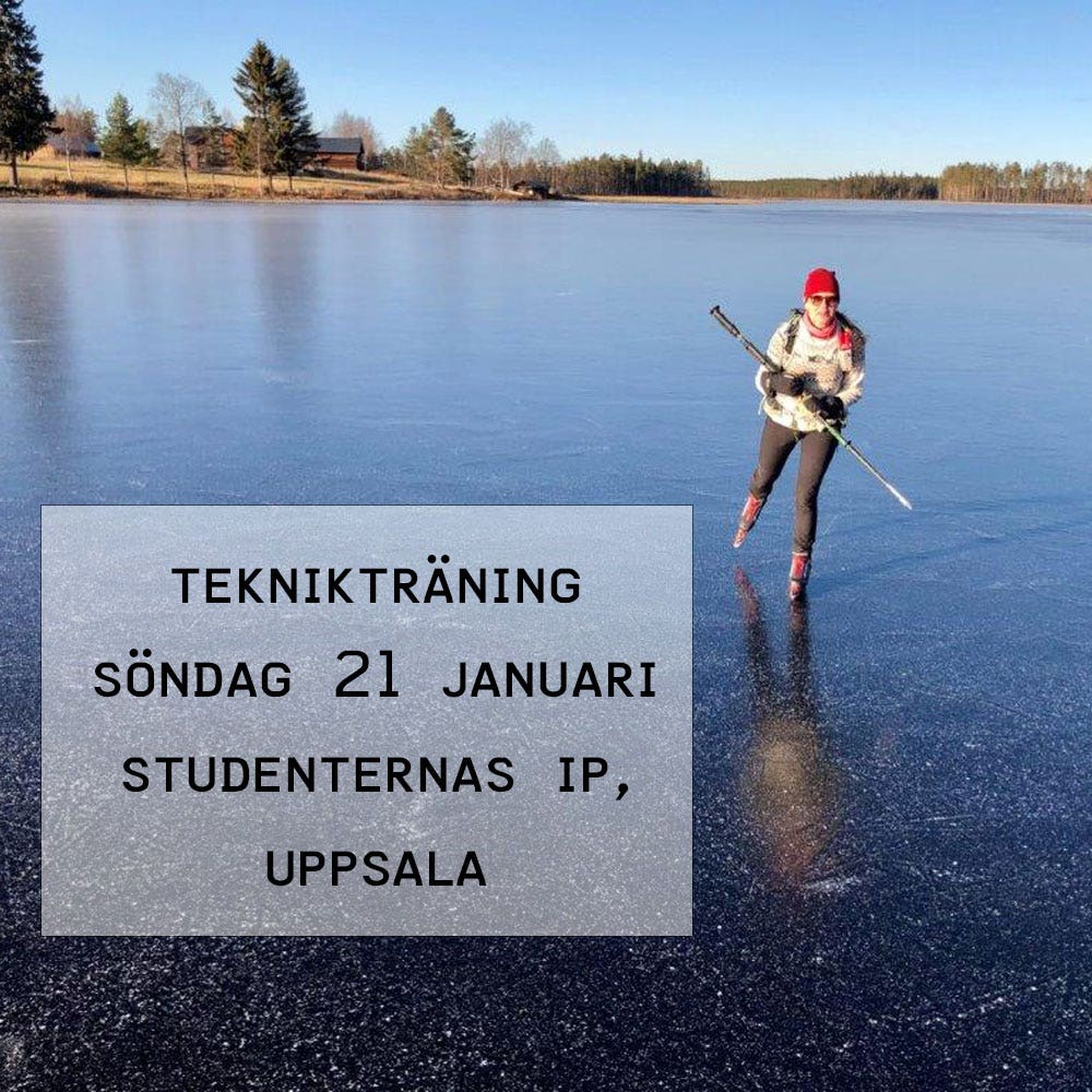 Teknikträning långfärdsskridsko Uppsala 21/1 kl 18:30