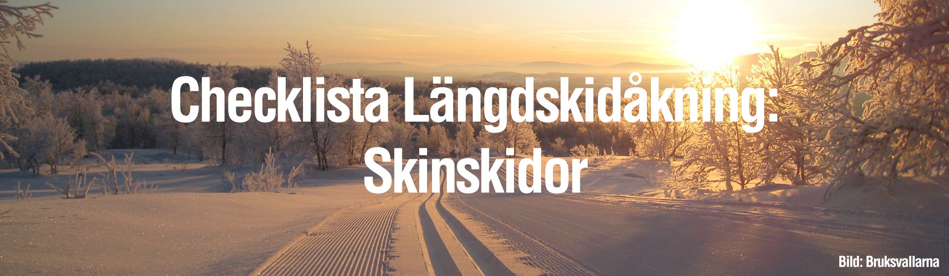 Checklista längdskidor