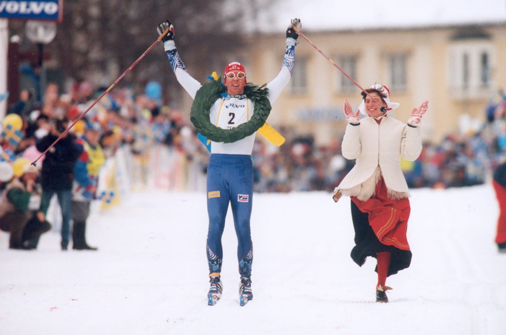 Målgång Vasaloppet